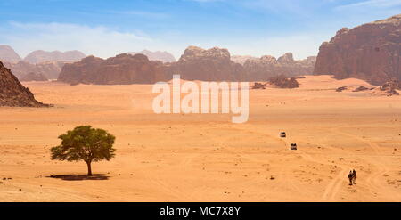 Wüste Wadi Rum, Jordanien Stockfoto