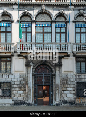 Venedig, Italien, 26. März, 2018: Eingang der RAI-TV-Kanal Bürogebäude in Venedig Stockfoto