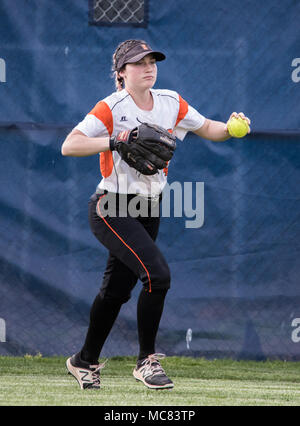 Softball Aktion mit Napa vs Douglas High School. Stockfoto