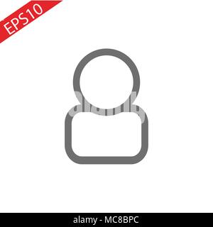 Benutzer hinzufügen Line schwarzes Symbol Stock Vektor