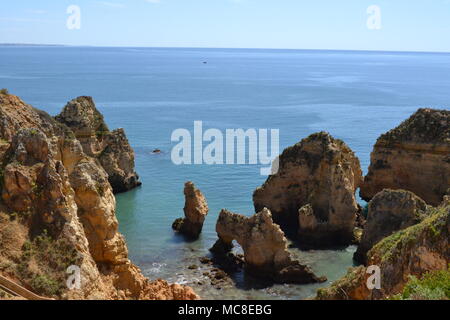 Vistas de la Costa Atlantica portuguesa en el Algarve Stockfoto