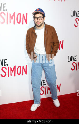 'Liebe, Simon' Special Screening am Westfield Century City Mall Atrium - Ankunft mit: Jack Antonoff Wo: Century City, California, United States Wenn: 13 Mar 2018 Credit: Nicky Nelson/WENN.com Stockfoto