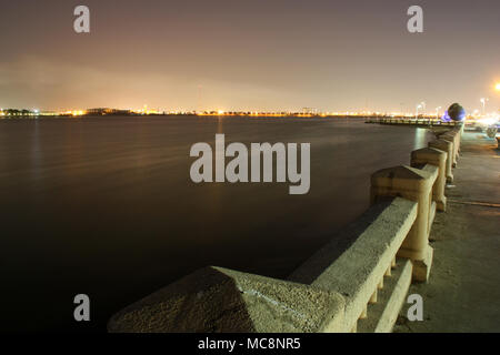 Balustrade auf der Corniche in Jeddah Stockfoto