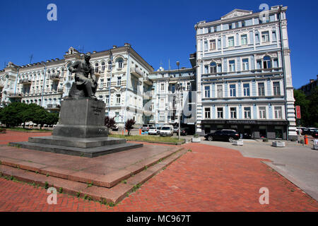 Die mykola Lysenko Denkmal neben der Kiewer nationalen Oper (nicht im Bild) erinnert die Menschen über die großen ukrainischen Musiker und Komponist Stockfoto