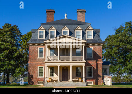 Historische Shirley Plantation, im Jahr 1613 gegründet und ist die älteste Plantage in Virginia. Stockfoto