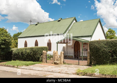 FICKSBURG, SÜDAFRIKA - 12. MÄRZ 2018: Die All Saints anglikanische Kirche in Ficksburg in der Provinz Stockfoto