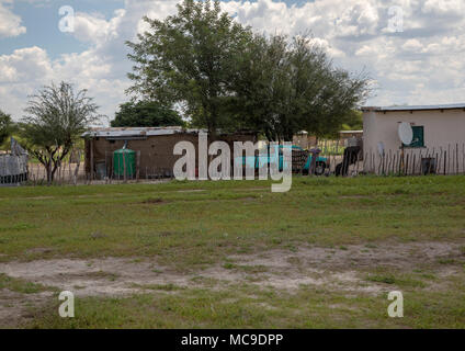 Landschaft der Region Ghanzi in Botswanischen im Sommer Stockfoto