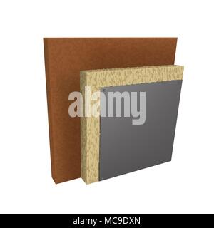 Layer System der Wärmedämmung der Wand Stock Vektor