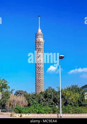 Kairo Tower auf der Insel Gezira, Ägypten Stockfoto