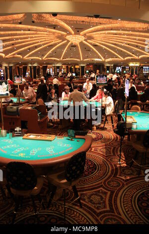 Innenansicht des Poker Tische im Caesars Palace Casino in Las Vegas, NV, USA Stockfoto