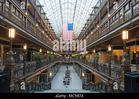 Cleveland Arcade in Ohio. Stockfoto