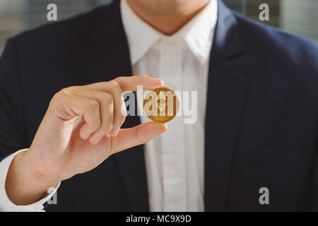 Unternehmer Angebote des Astraleums - astraleums BTC die neue virtuelle Geld Stockfoto