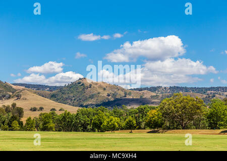 Rolling Hills in der oberen Hunter Valley, NSW, Australien, Stockfoto