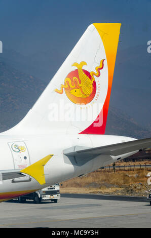 Flughafen Paro, Bhutan Stockfoto