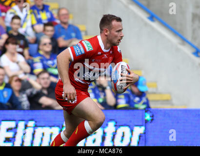 Halliwell Jones Stadium, Warrington, Cheshire, 14. April 2018 Betfred Super League Warrington Wolves vs Rumpf Kr Adam Quinlan von Hull Kingstone Rover Credit: Touchlinepics/Alamy leben Nachrichten Stockfoto