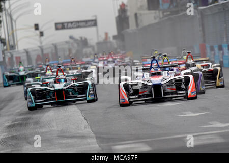 Rom, Italien. 14 Apr, 2018. Start Roma 14 - 04-2018 Eur Roma E Prix 2018/Formel E Meisterschaft Foto Antonietta Baldassarre Insidefoto Credit: insidefoto Srl/Alamy leben Nachrichten Stockfoto