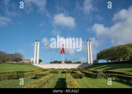 Panoramablick auf den Park Eduardo VII in Lissabon, Portugal Stockfoto