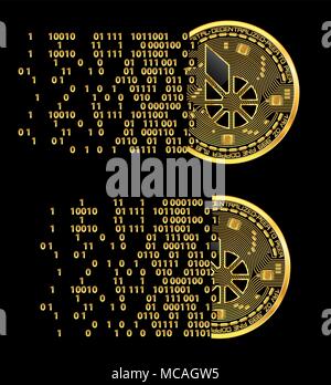 Satz von crypto Währung bitshares goldenen Symbole Stock Vektor