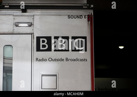 Ein BBC-Radio Übertragungswagen Stockfoto