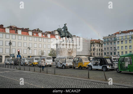 Die Statue von König John ich in Figueira Platz in Lissabon, Portugal. Stockfoto