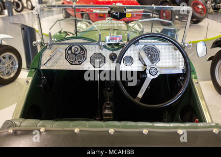 Interieur 1932 MG J 2 Midget Stockfoto