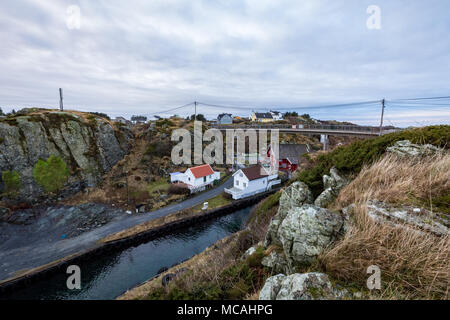 Rovaer in Haugesund, Norwegen - Januar 11, 2018: Die Rovaer Archipel in Haugesund, in der norwegischen Westküste. Stockfoto