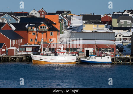 Vardo Harbor Norwegen Stockfoto