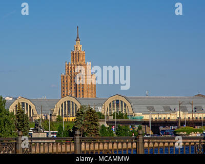 Akademie der Wissenschaften und Halle, Riga, Lettland Stockfoto