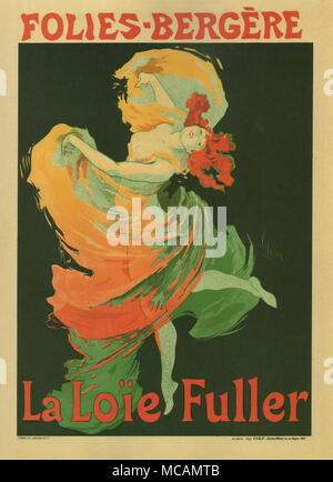 Jules Cheret Plakat der Loie Fuller (auch Lo? e Fuller; Januar 15, 1862? Januar 1, 1928) Bei der Folies Bergere. Sie war ein Pionier der modernen Tanz- und Bühnenbeleuchtung Techniken. Stockfoto