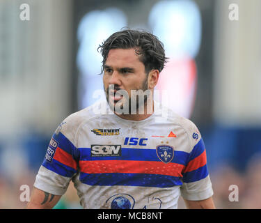 08.04.2018, Beaumont rechtliche Stadion, Wakefield, England; Betfred Super League Rugby, Wakefield Trinity v St Helens; Justin Horo von Wakefield Trinity Credit: Aktuelles Bilder/Alamy leben Nachrichten Stockfoto