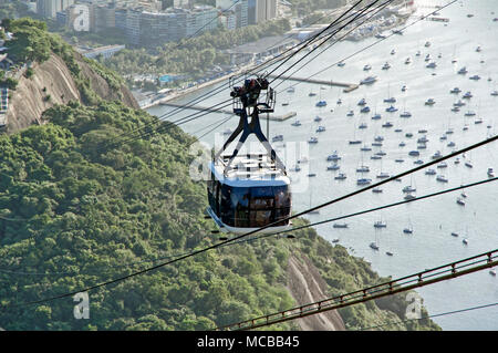 Seilbahn in Rio De Janeiro Stockfoto