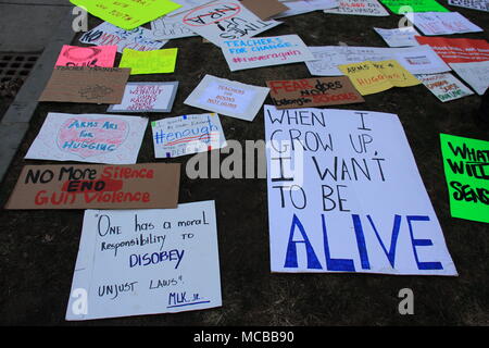 Boston anti-gun März Plakate Stockfoto