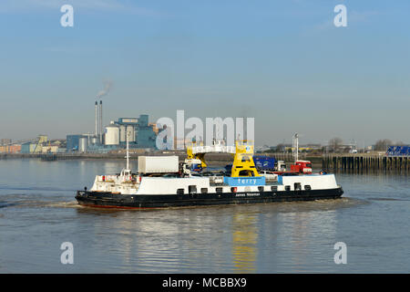 Woolwich Ferry, Themse, East London, Vereinigtes Königreich Stockfoto