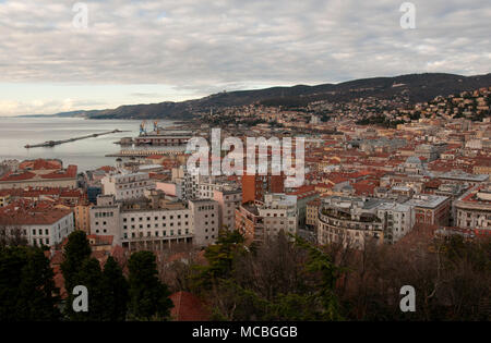 Blick auf die Stadt Triest, Italien Stockfoto