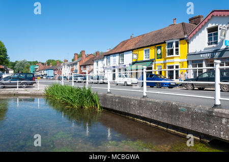 High Street, Stockbridge, Hampshire, England, Vereinigtes Königreich Stockfoto