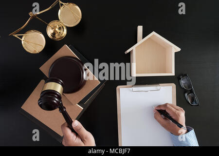 Schutz Verordnung home Versicherung, Recht und Gerechtigkeit Stockfoto