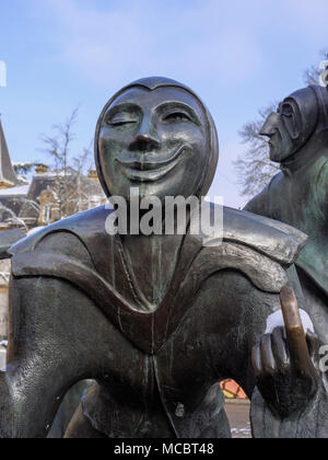 Die Skulptur altimbanques' von benedicte Weis - Place du Theatre, der Stadt Luxemburg, Europa Stockfoto