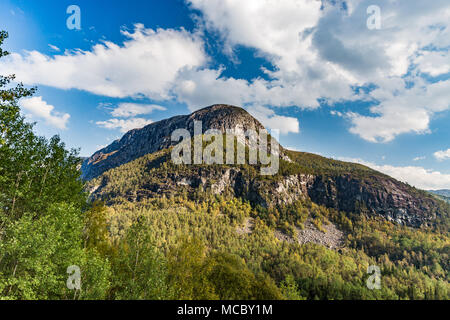 Blick auf einem Berg, von dem Stalheim Hotel Stockfoto