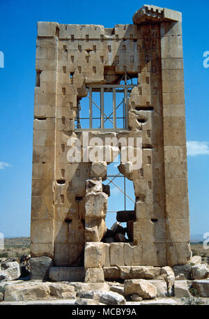 Iran. Pasargadae. Das Gefängnis von Salomon (Zendan-e Soleiman). Ein Feuer Tempel, Sonnenuhr, Speichern oder Grab. Achämenidischen Zeit. Stockfoto