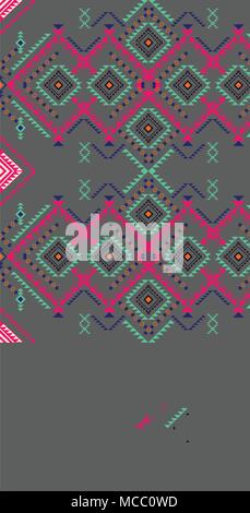 Abstrakte tribal nahtlose Muster, volkstümliche Elemente Stock Vektor