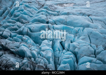 Details von Türkis isländischen Gletscher im Süden Islands Stockfoto