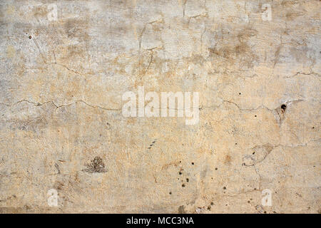 Grunge Hintergrund mit alten Stuck Wandbeschaffenheit Beige Farbe Stockfoto