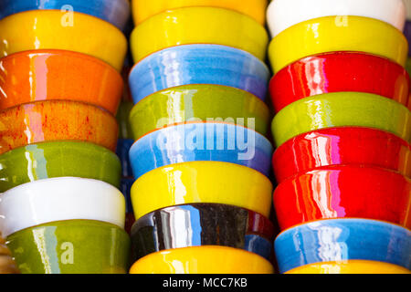 Bunte Keramik Glas eignet sich für ein Hintergrundbild. Stockfoto
