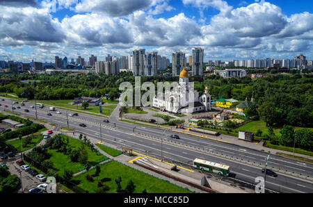 Moskau, 10. Juni 2017: Tempel von Alexander Nevsky MGIMO, Moskau, Russland Stockfoto