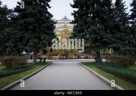 Moskau, Russland - NOVEMBER 2, 2017: Das Puschkin-Museum für bildende Künste in Moskau. Stockfoto