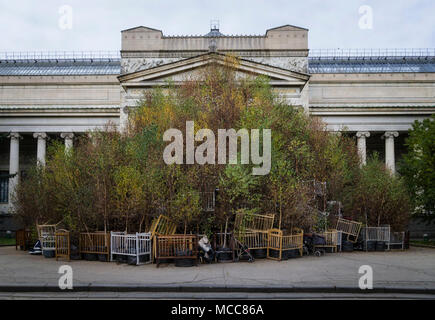 Moskau, Russland - NOVEMBER 2, 2017: Das Puschkin-Museum für bildende Künste in Moskau. Stockfoto