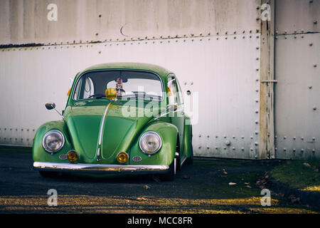 Grüne modifizierte VW Käfer Stockfoto