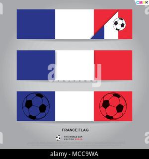 Vorlage von Flaggen Banner, Broschüre, Flyer und Visitenkarten Gutschein für header Template, Web Banner, Fuß ball Flags Design. Vector Illustration EPS 10 CMYK. Stock Vektor