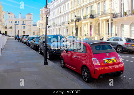 Bunte Häuser in Notting Hill, London, UK. Stockfoto