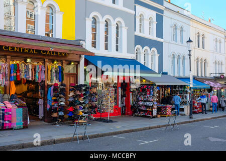 Bunte Häuser in Notting Hill, London, UK. Stockfoto